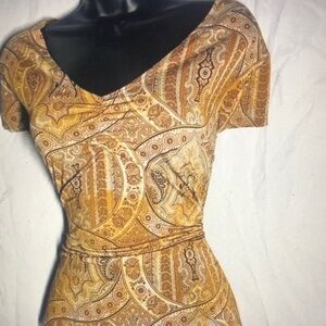 Elegant Paisley Print Dress